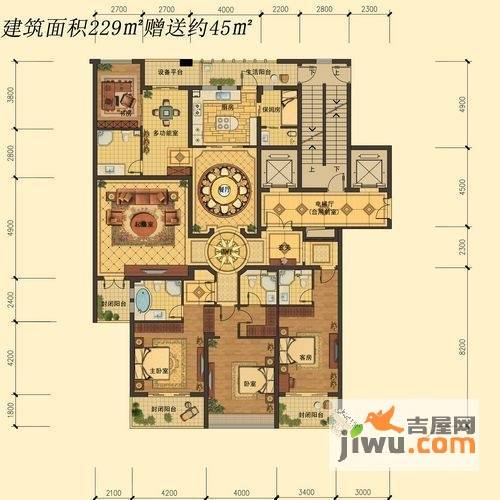 天一国际普通住宅229㎡户型图