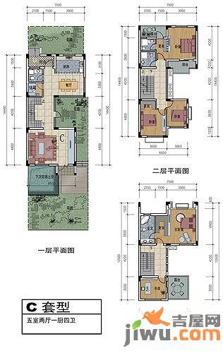 东泽博园5室2厅4卫239㎡户型图