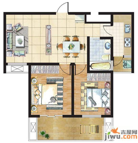 九里岭秀4室2厅2卫137㎡户型图