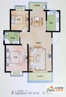 昌隆贵和苑2室2厅1卫91.9㎡户型图