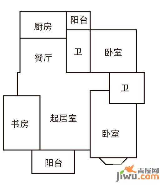 苏商御景湾3室2厅2卫118㎡户型图