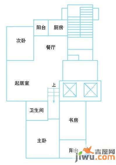 九里峰景3室2厅1卫89㎡户型图