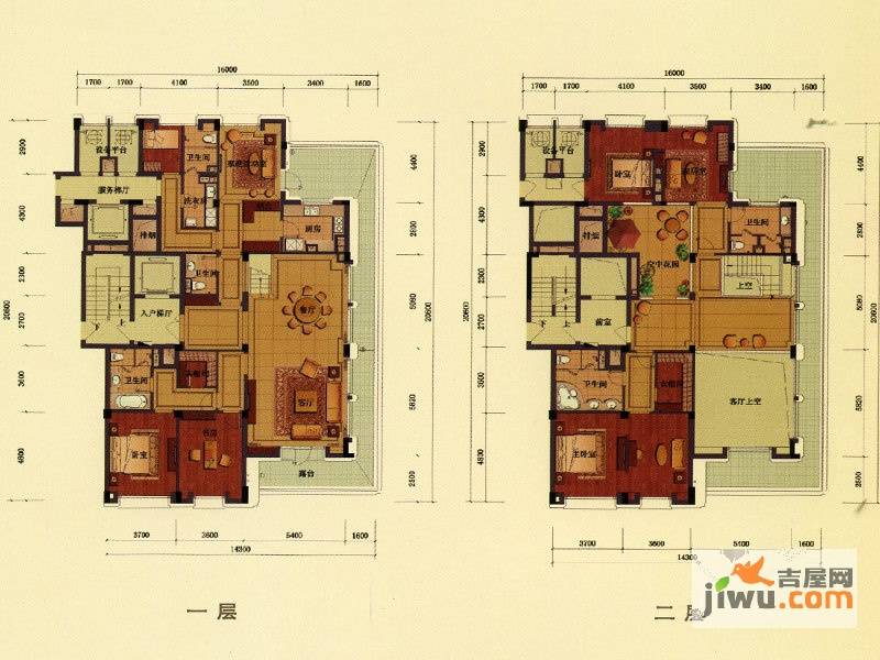 绿城慈溪玫瑰园6室2厅5卫420㎡户型图