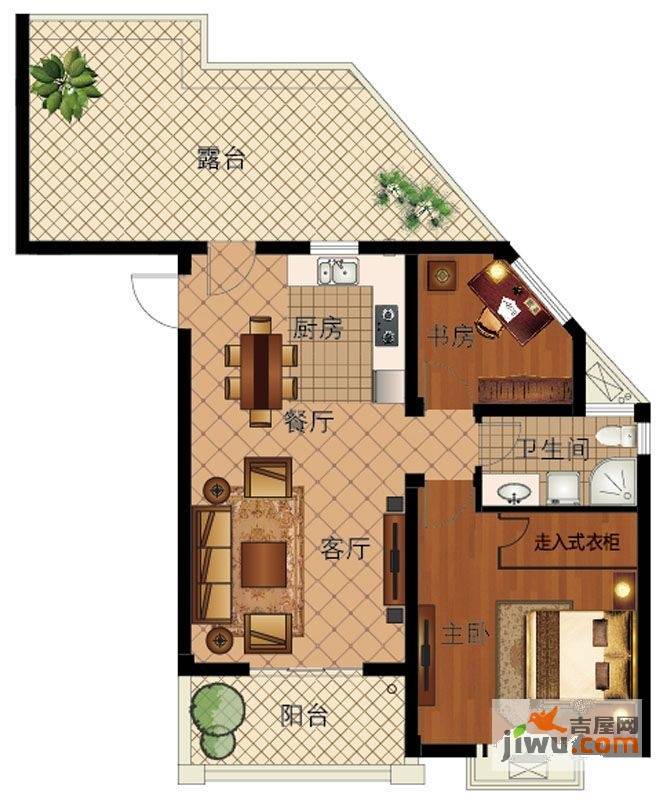 大丰水岸鑫城二期澜郡2室2厅1卫83.8㎡户型图