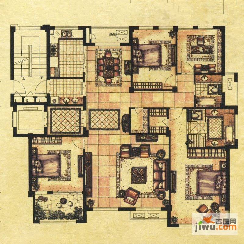 大观璟园4室2厅2卫199㎡户型图