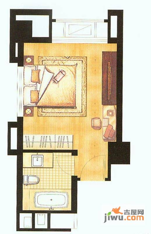 舜大和园1室1厅1卫户型图