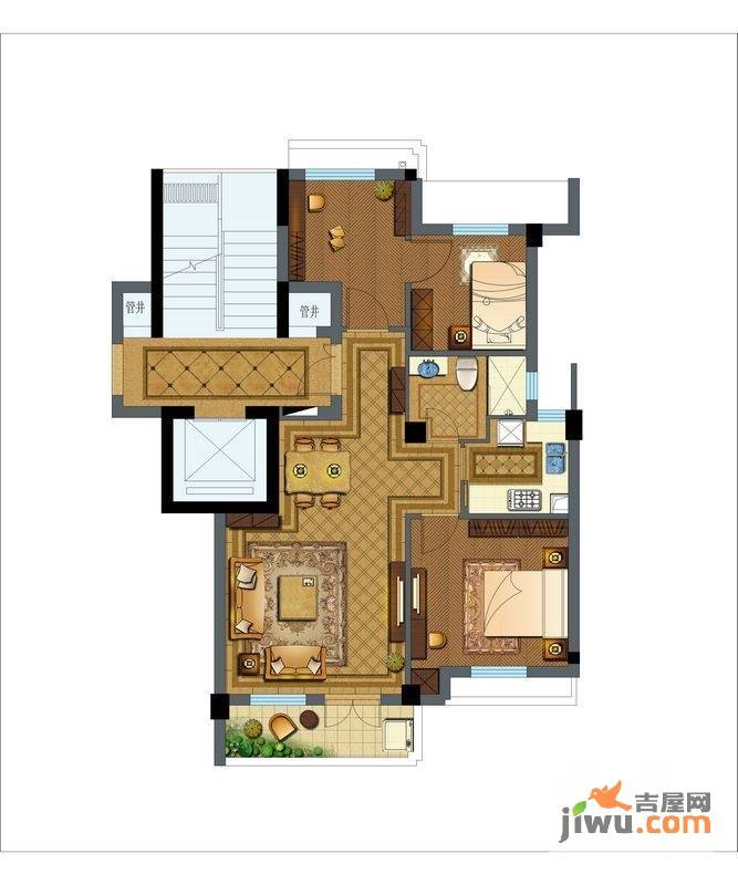 维科拉菲庄园普通住宅80㎡户型图