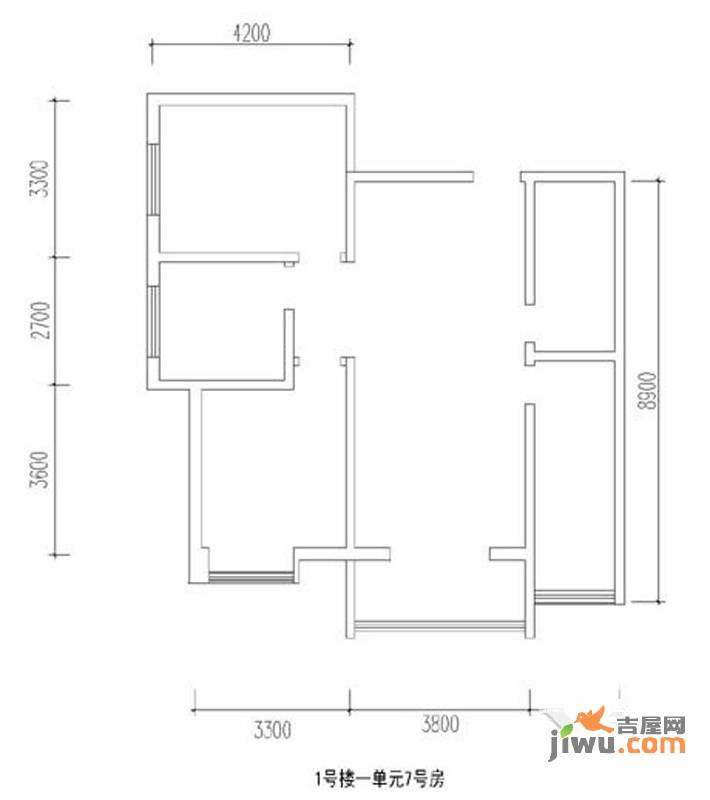 旭景兴园3室2厅1卫110.8㎡户型图