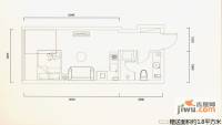 TIGER国际公寓1室1厅1卫35㎡户型图