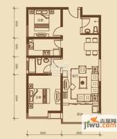 江林新城2室2厅1卫95㎡户型图