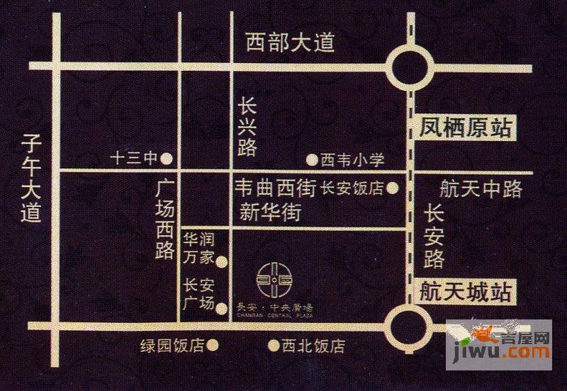 长安中央广场商铺位置交通图图片