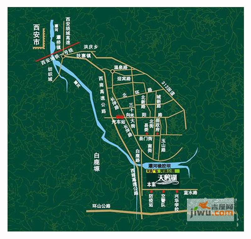 天鹅湖商铺位置交通图