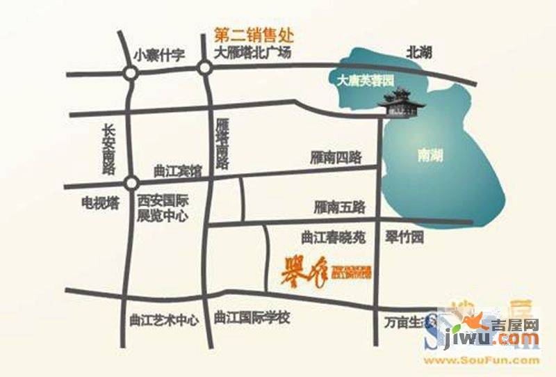 曲江城市花园商铺位置交通图图片