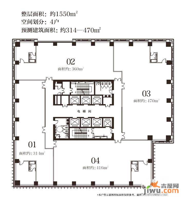 曲江国际大厦普通住宅550㎡户型图