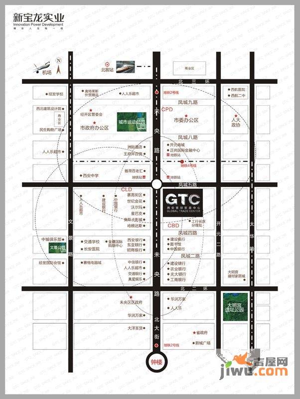 西安环球贸易广场位置交通图图片