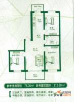 左岸春天3室1厅1卫115.2㎡户型图