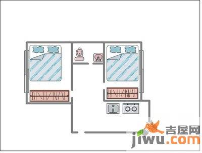 泰富长安城2室1厅1卫120㎡户型图