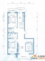好民居滨江新城2室2厅2卫75.6㎡户型图