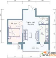 好民居滨江新城1室1厅1卫33.2㎡户型图