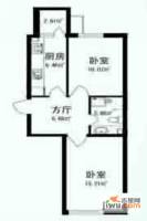 滨江逸品2室1厅1卫40㎡户型图