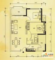 利海托斯卡纳2室2厅1卫88㎡户型图