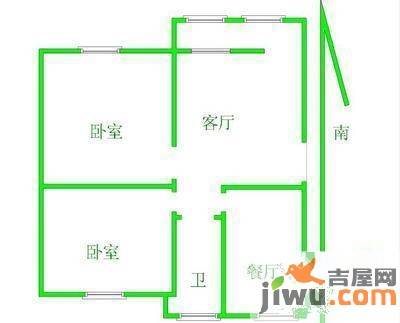 圣菲城四期银堤漫步1室1厅1卫60㎡户型图