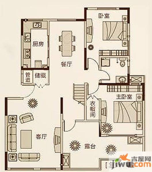 鑫苑景园2室2厅0卫183.1㎡户型图