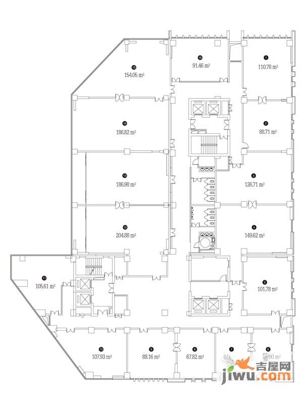 嵩山国际普通住宅908.6㎡户型图