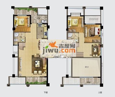 世欧上江城3室3厅2卫132㎡户型图