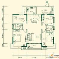 裕丰英伦3室2厅2卫132㎡户型图