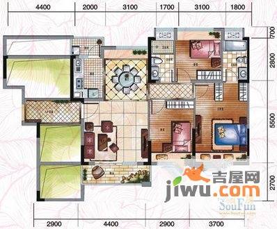 云顶印象3室2厅0卫户型图