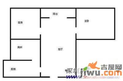 中房碧翠园2室1厅1卫90㎡户型图