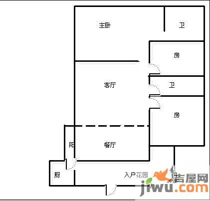 中房碧翠园3室2厅2卫132㎡户型图