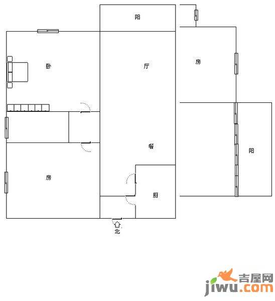 中房碧翠园2室1厅1卫90㎡户型图