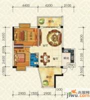 振宁现代鲁班2室2厅1卫86.5㎡户型图