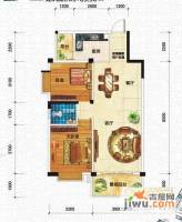 振宁现代鲁班2室2厅1卫85.3㎡户型图