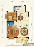 振宁现代鲁班2室2厅1卫89.9㎡户型图