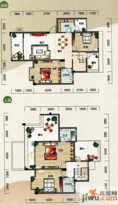 碧园南城故事4室2厅3卫158㎡户型图