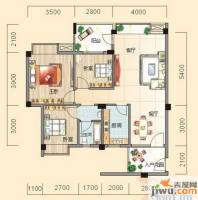 碧园南城故事3室2厅1卫87㎡户型图