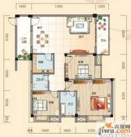 碧园南城故事3室2厅2卫111㎡户型图