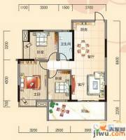 碧园南城故事3室2厅1卫99㎡户型图