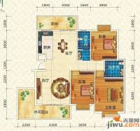 振宁现代鲁班3室2厅2卫120.5㎡户型图