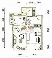 碧园南城故事2室2厅1卫69㎡户型图