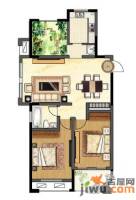 聚怡花园幸福小城2室2厅1卫108㎡户型图