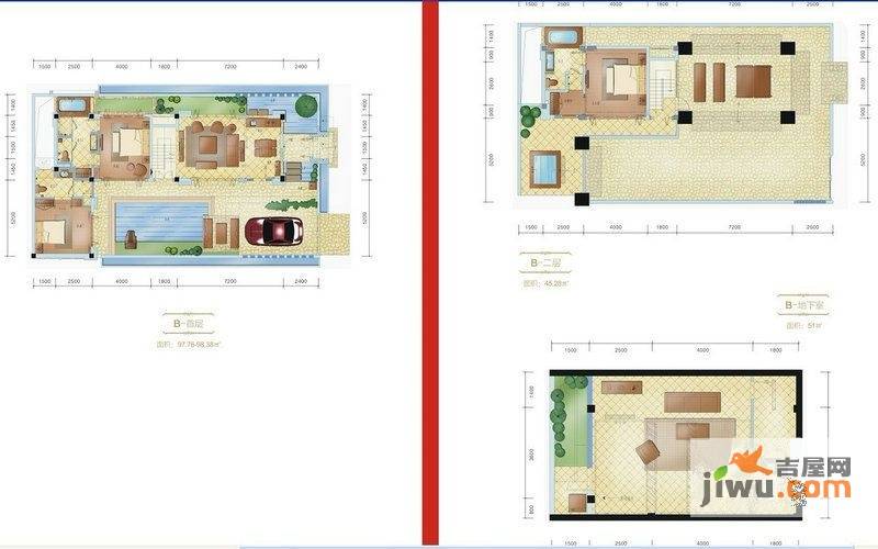 高龙湾1号2室2厅1卫143㎡户型图