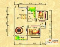山水华庭2室2厅1卫92㎡户型图