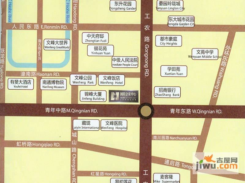 南通大饭店国际企业中心位置交通图图片