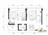 中海富华里2室2厅1卫91.3㎡户型图