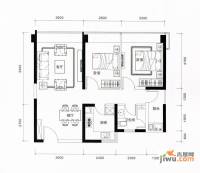 中海富华里2室2厅1卫87.8㎡户型图