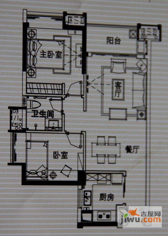 万科金悦华庭3室2厅1卫89㎡户型图